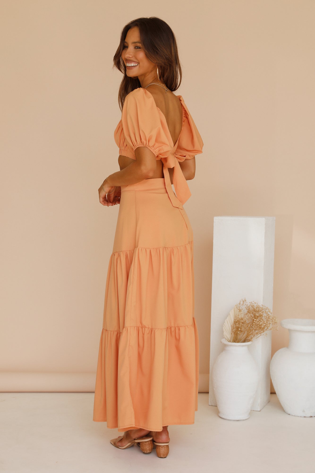 Yours For The Day Maxi Skirt Orange