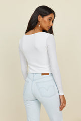 Vice Versa Crop Top White