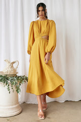 Up All Night Maxi Dress Mustard