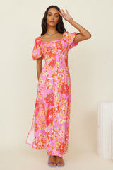 SEVEN WONDERS Yokana Midi Dress Pink Floral