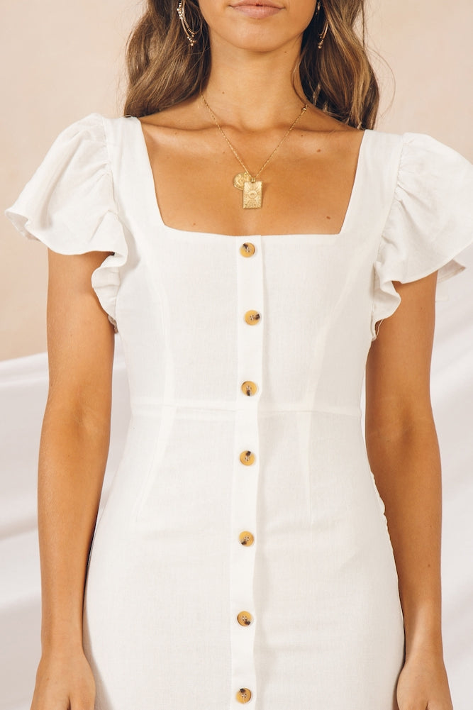 Primrose Tea Dress White