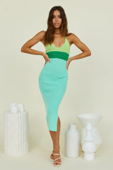 Lost In Your Heart Midi Dress Green