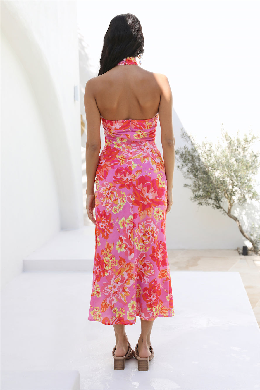 SEVEN WONDERS Leyana Maxi Dress Pink Floral