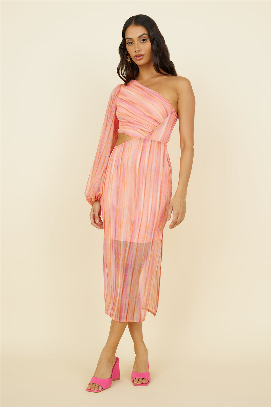 Getaway Car Midi Dress Pink