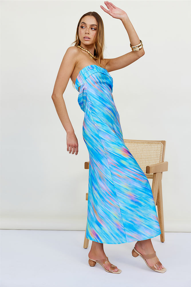 Palettes Of The Sky Maxi Dress Blue