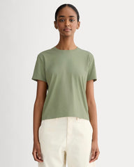 The Box-Cut Tee In Essential Cotton | Sagebrush | No Pocket