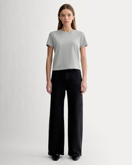 The Box-Cut Tee In Essential Cotton |  Heathered Grey | No Pocket
