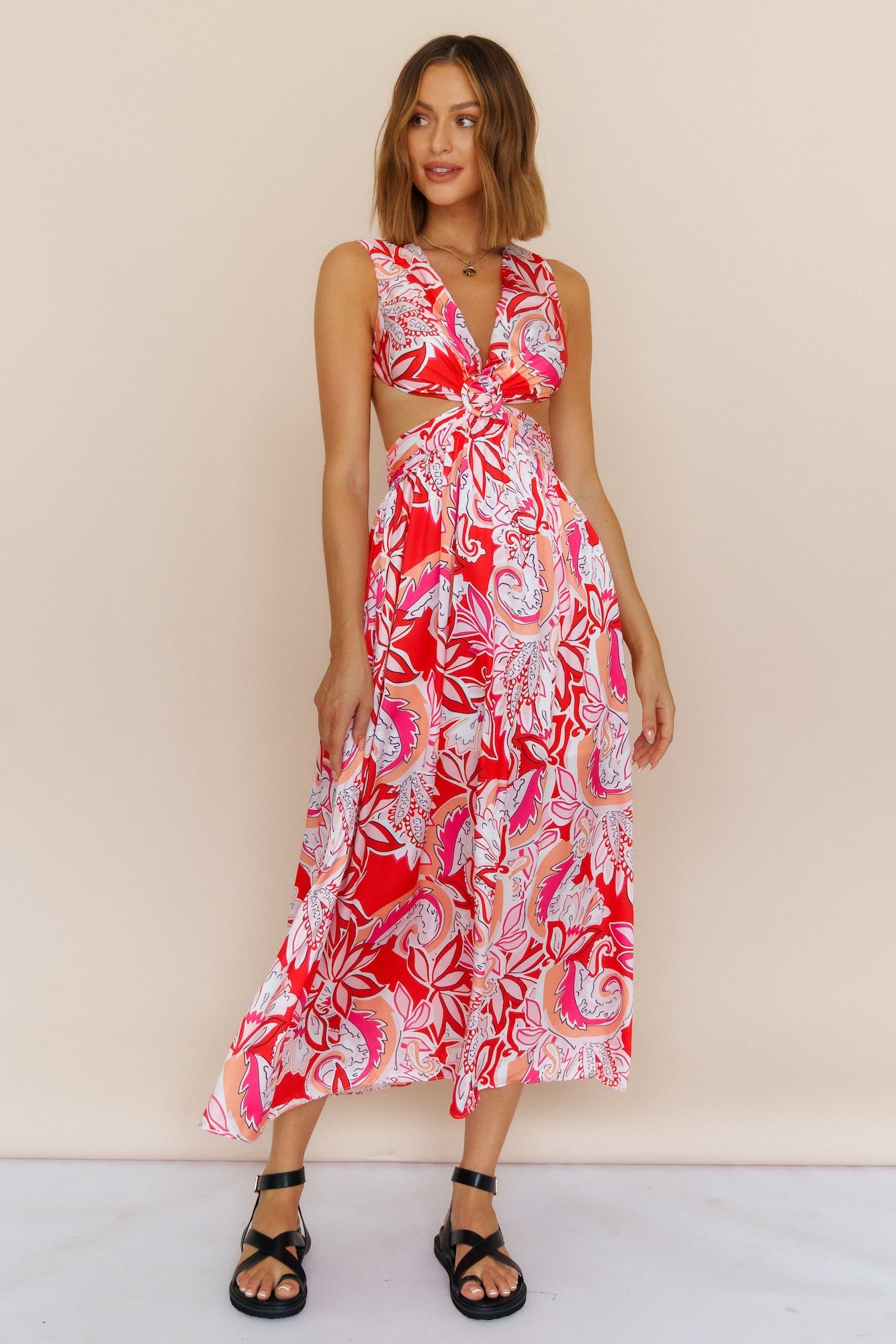 Pomegranate Maxi Dress