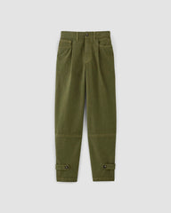 The Everlane X Marques' Almeida Canvas Oversized Barrel Pant | Deep Moss Green