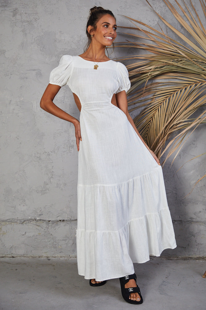 Open Promises Maxi Dress White