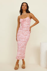 SNDYS Honolulu Maxi Dress Pink Floral