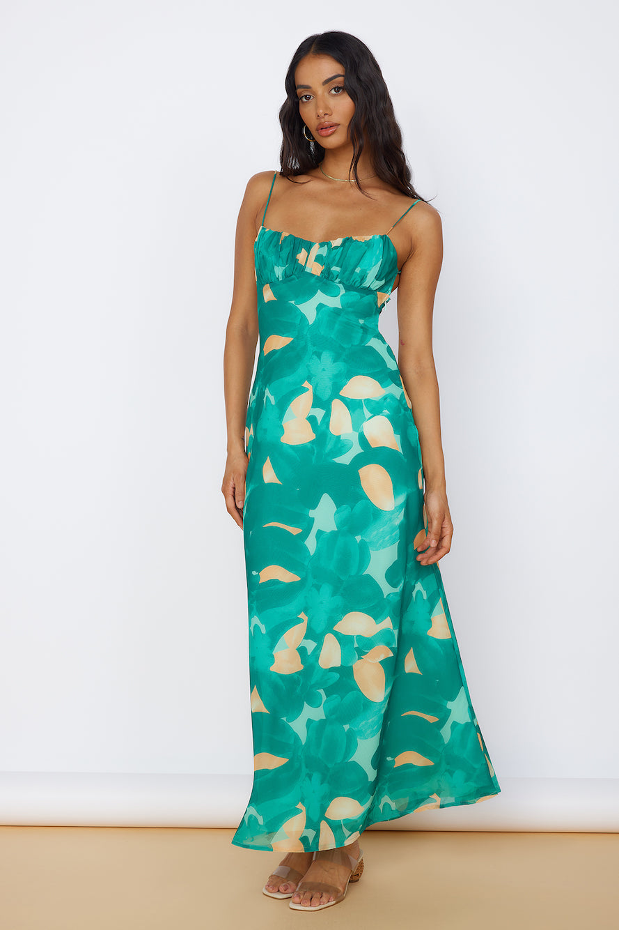 Fresh Start Maxi Dress Green