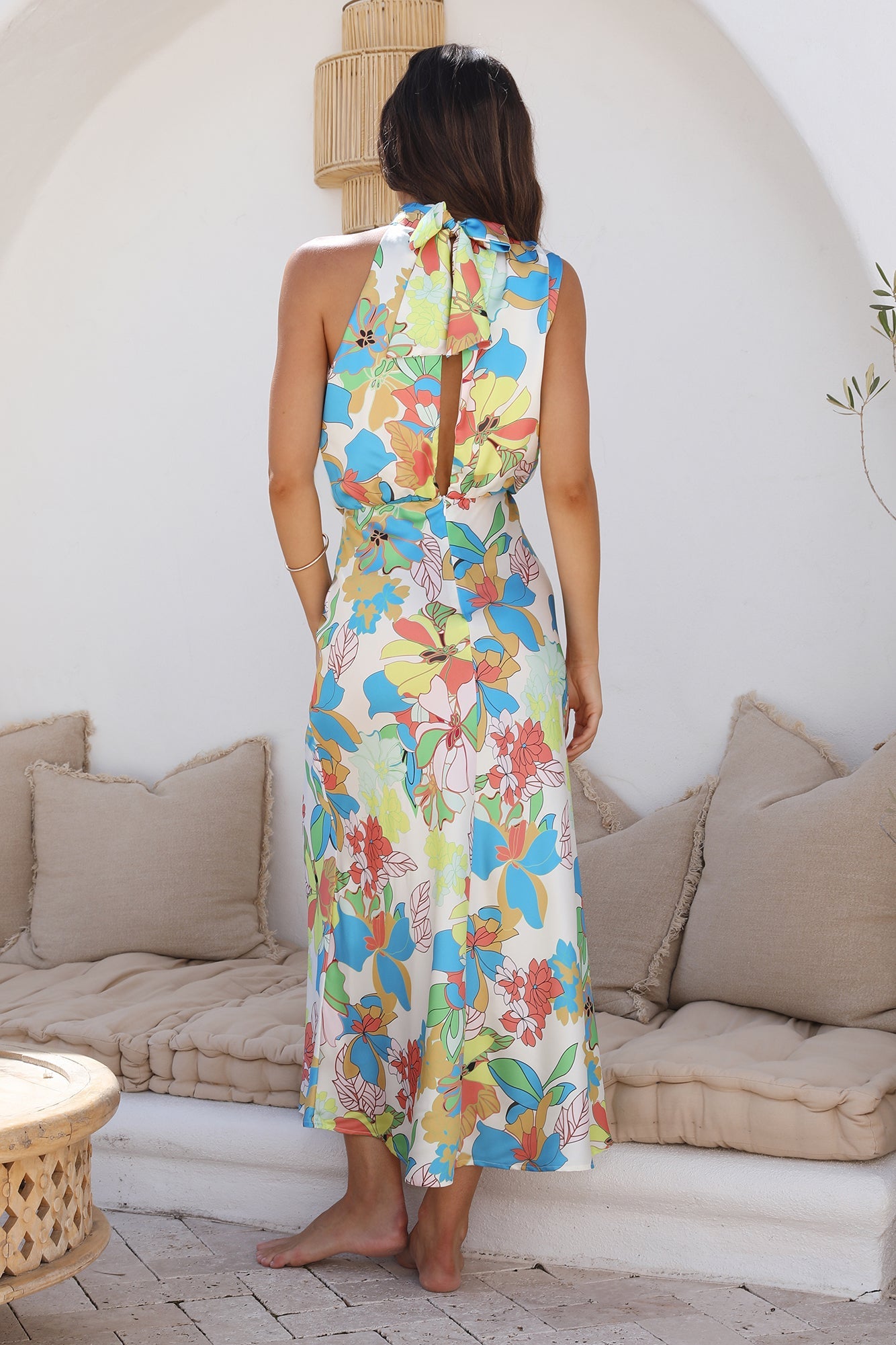 Garden Orchid Maxi Dress Blue