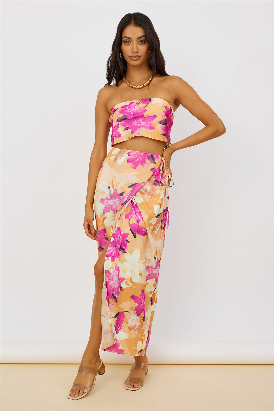 Sun On My Shoulder Maxi Skirt Floral