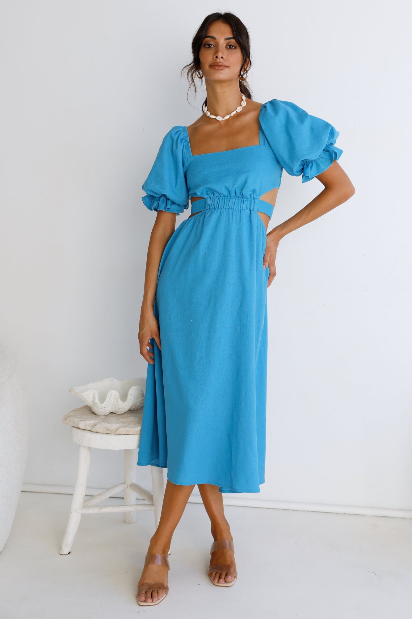 Soft Tides Maxi Dress Blue