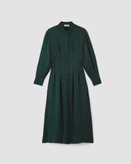 The Hammered Satin Shirt Dress | Scarab