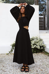 Up All Night Maxi Dress Black