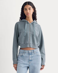 Everlane X The Laufey Foundation Cropped Full-Zip Hoodie | Vintage Indigo