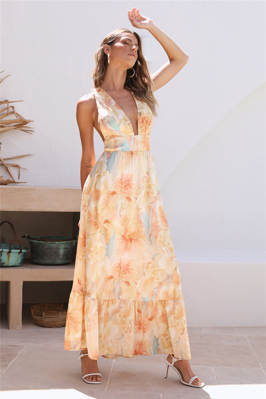 Time Passing Maxi Dress Yellow