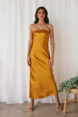 Gleam In Gold Maxi Dress Yellow