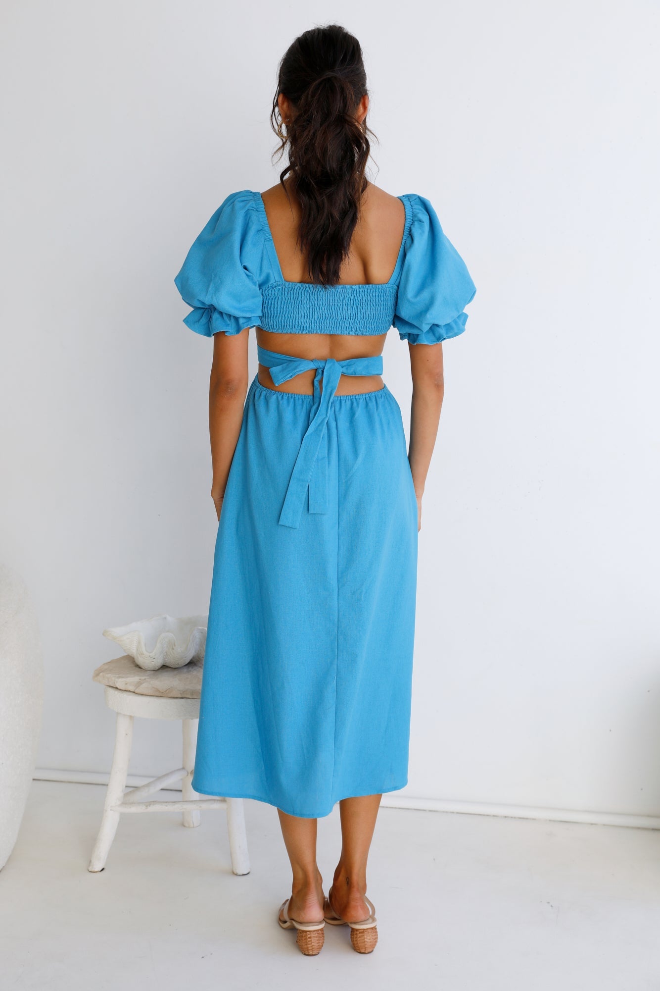 Soft Tides Maxi Dress Blue