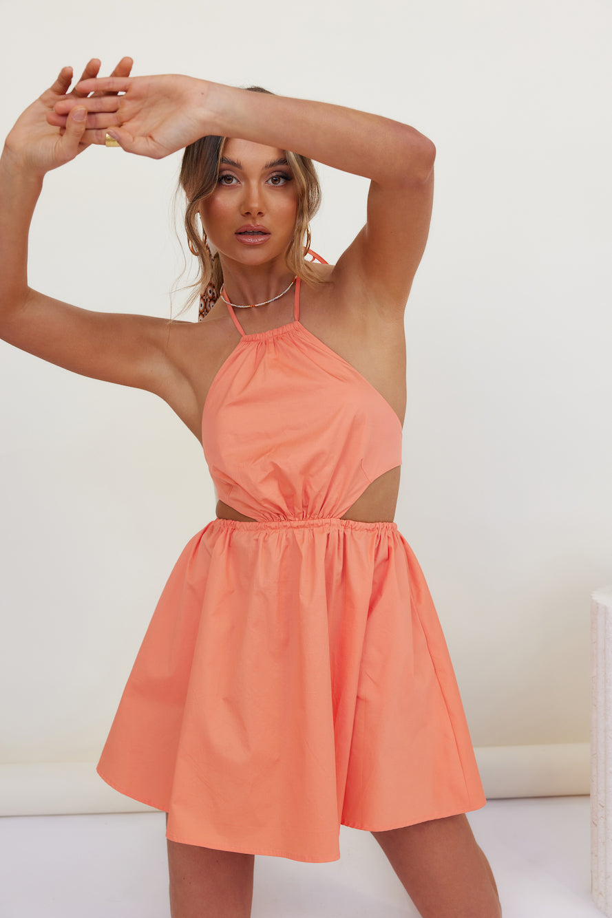 HELLO MOLLY Sweetest Words Dress Coral