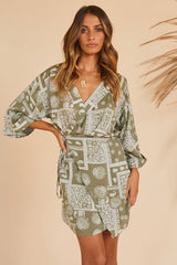 In The Tropics Dress Olive