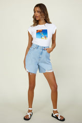 RIDER BY LEE Straight Short Pure Shores Blue