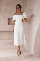 Luna Eclipse Maxi Dress White