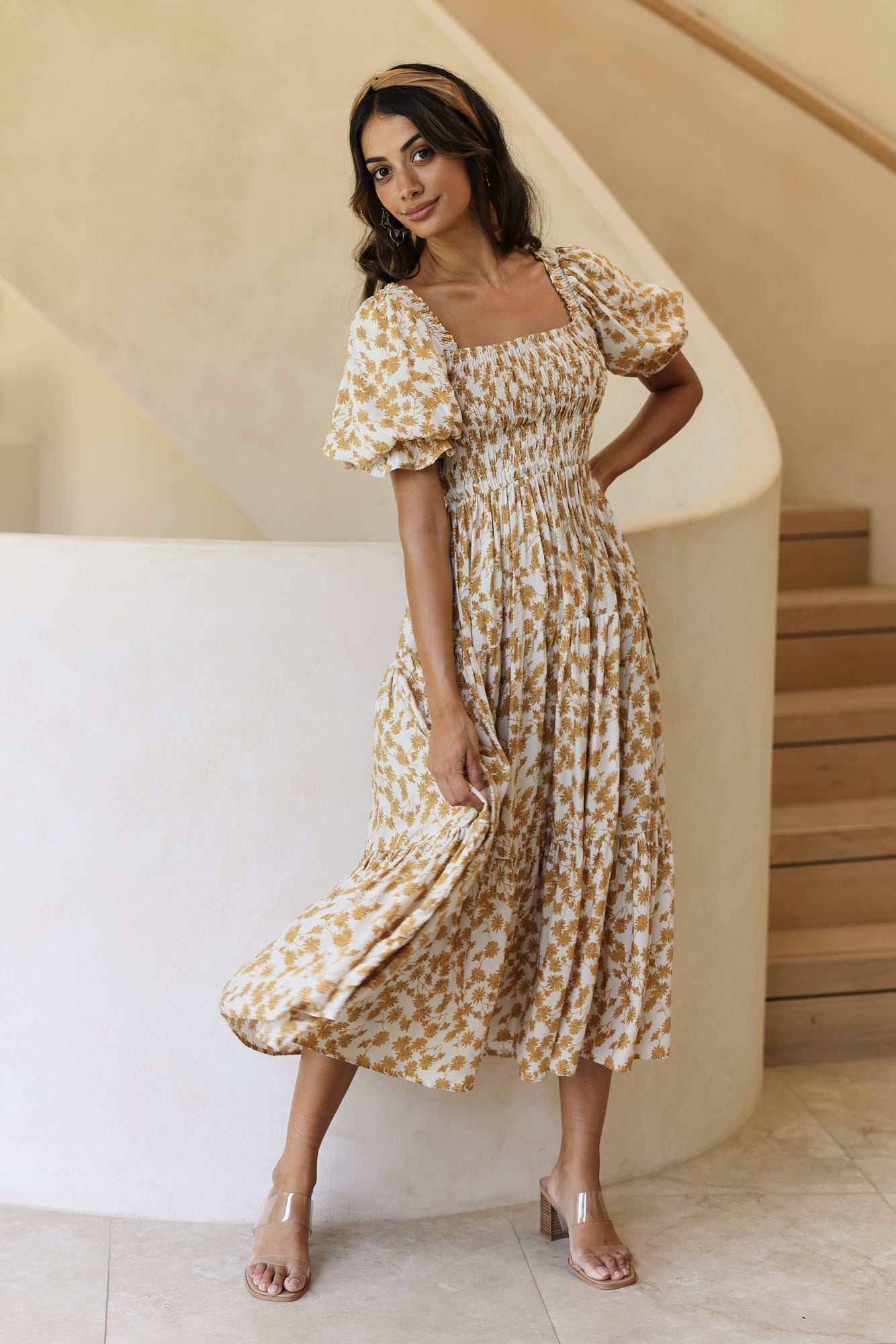 Land And Sky Maxi Dress Yellow