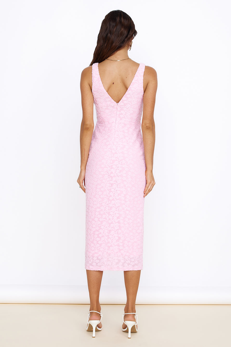 Write Your Name Midi Dress Pink