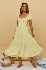 Serendipitous Moments Maxi Dress Yellow