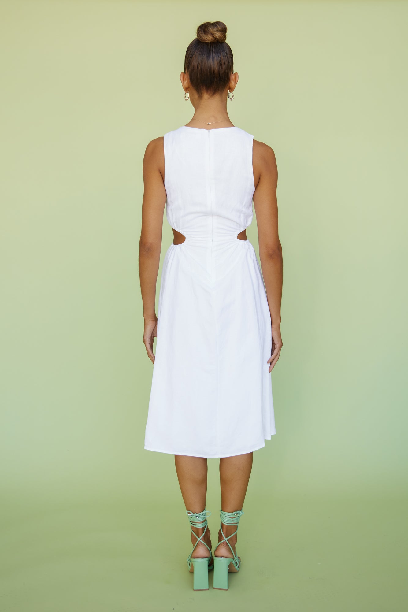 Hold Me Tight Midi Dress White