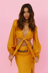 Sweet Aurelia Crop Top Orange