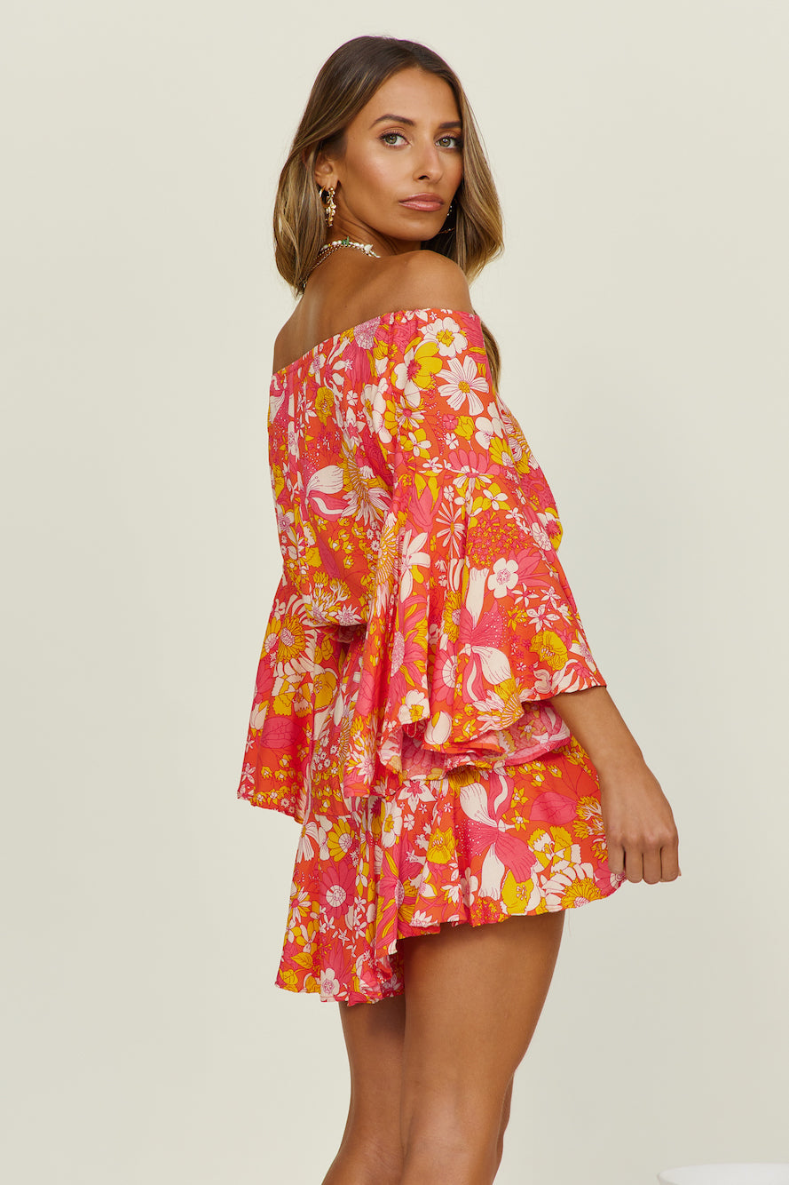 Unstoppable Love Playsuit Orange