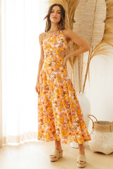 In The Gardens Maxi Dress Orange