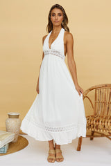 Night Orbit Maxi Dress White