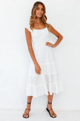 Varela Midi Dress White