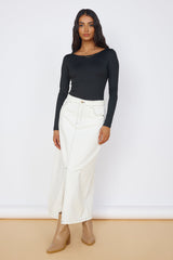 Destined Paths Maxi Skirt White