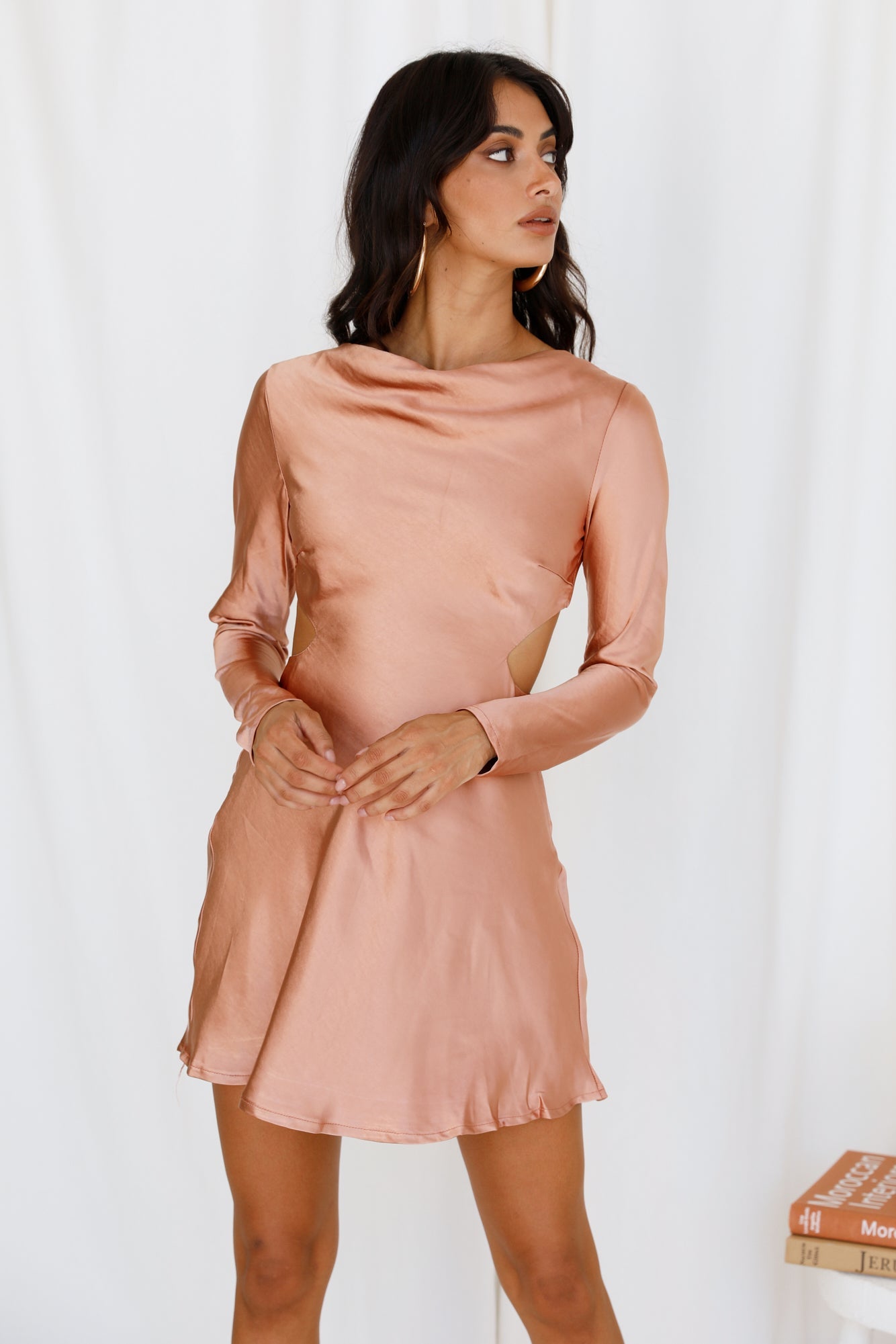 Peripheral Vision Dress Peach Orange