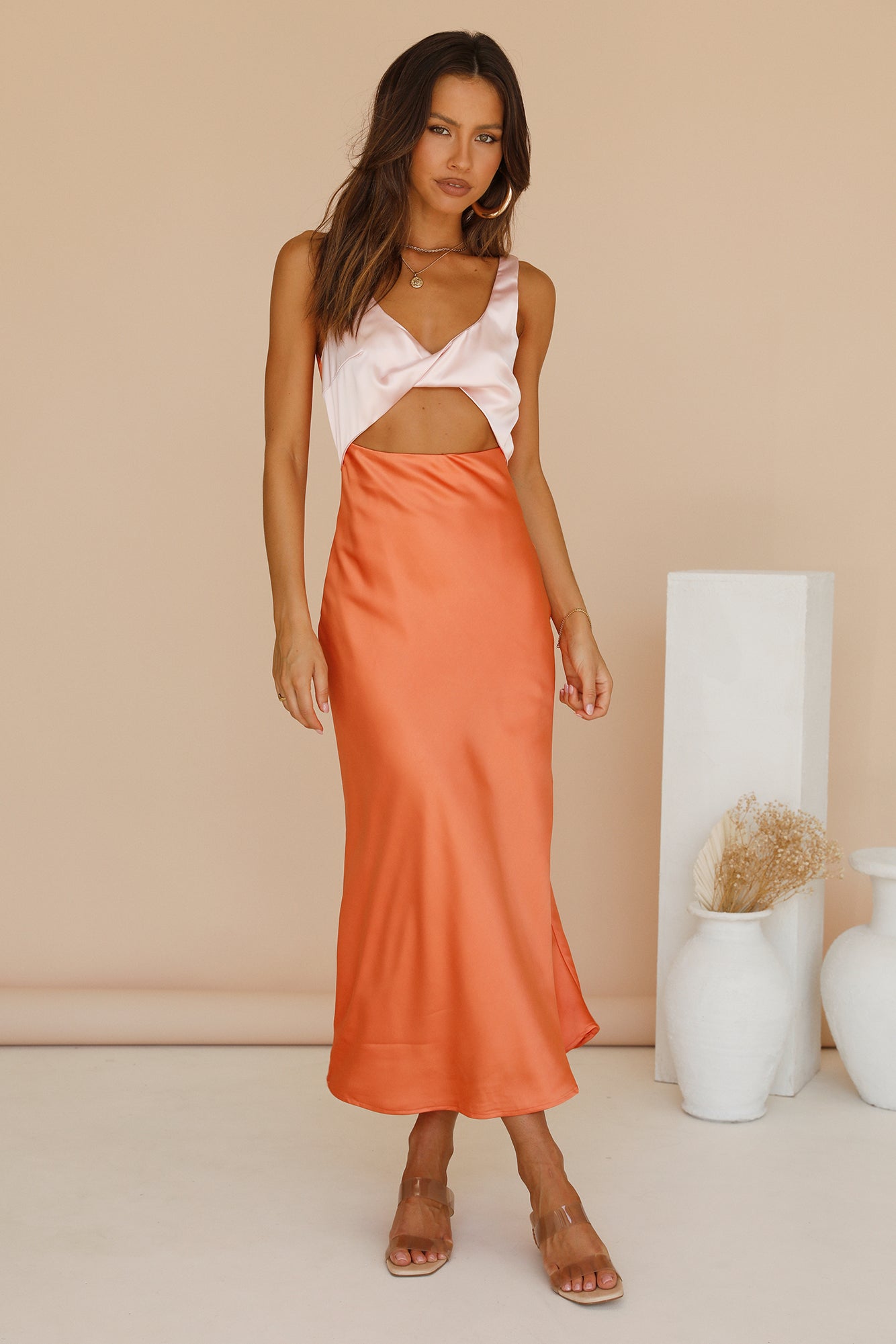 When You Breathe Maxi Dress Orange