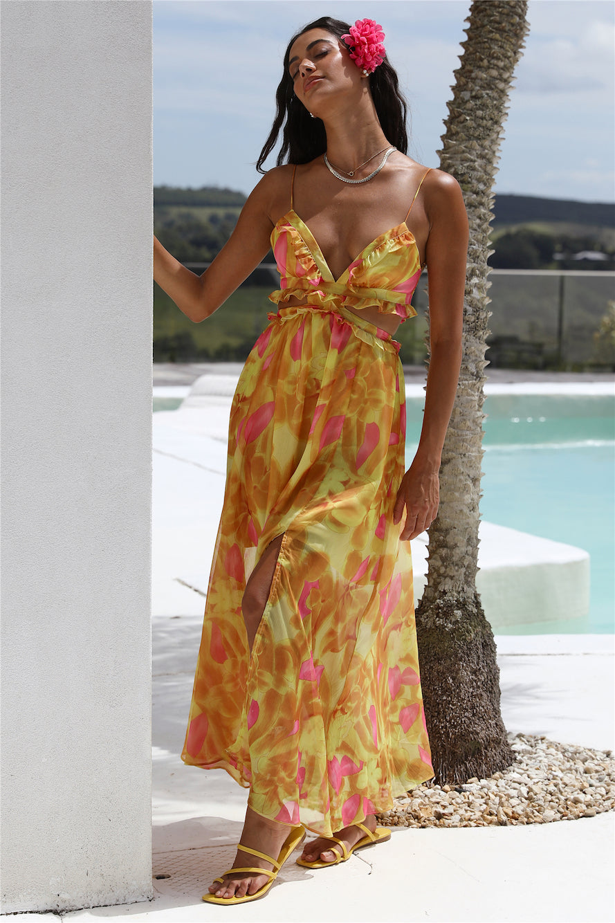 Sweet Music Maxi Dress Yellow