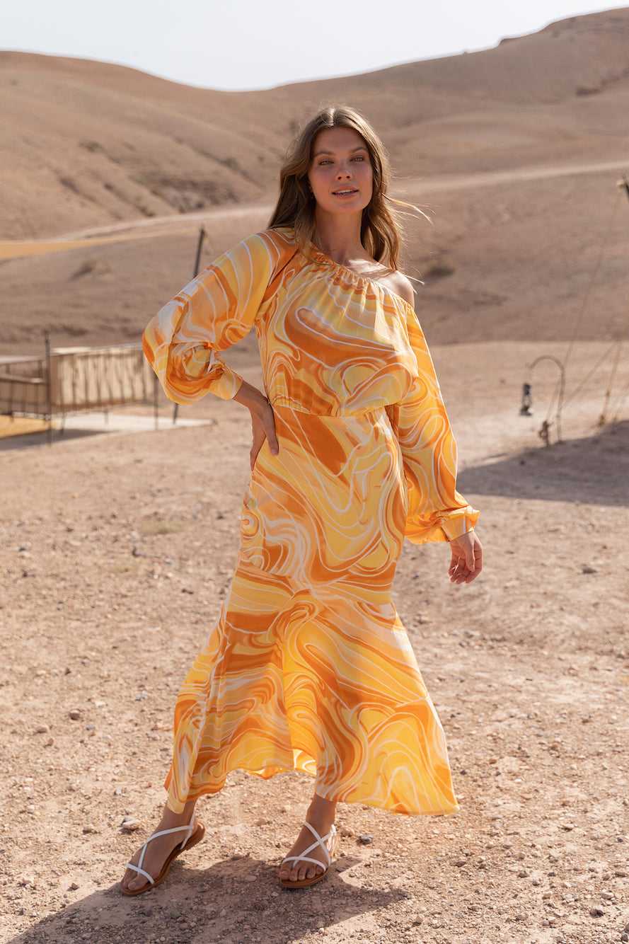 Apollo Rising Maxi Dress Yellow