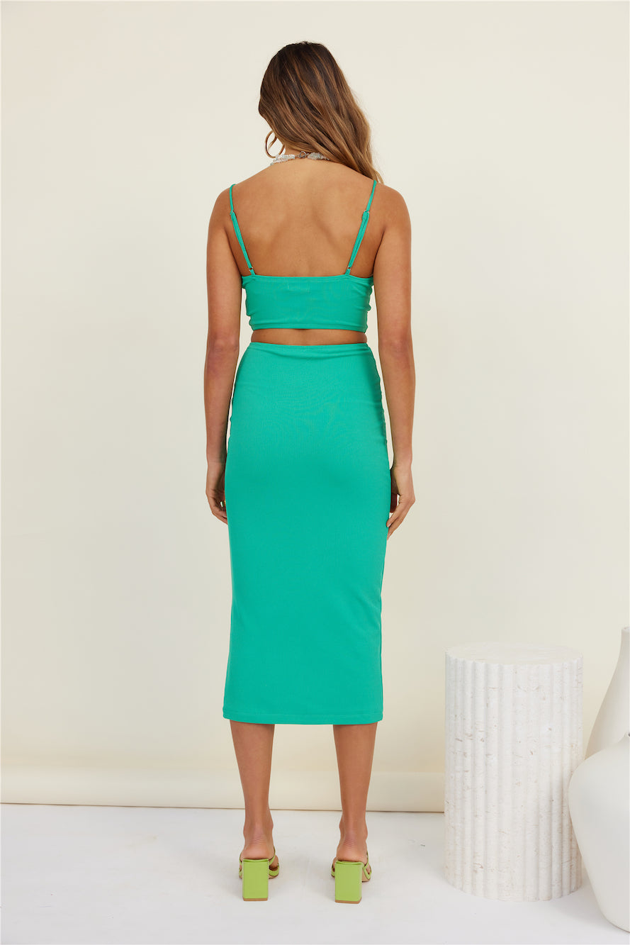 Remember It All Maxi Skirt Green