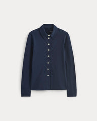 Button-Up Shirt In Essential Cotton | Navy