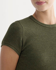 Shrunken Tee In Cozy Waffle | Heather Beech