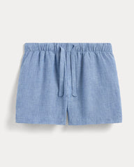 The Drawstring Boxer Short In Linen | Chambray