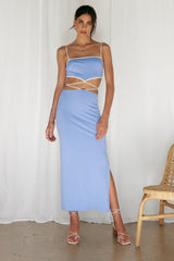 To Be Yours Maxi Skirt Blue