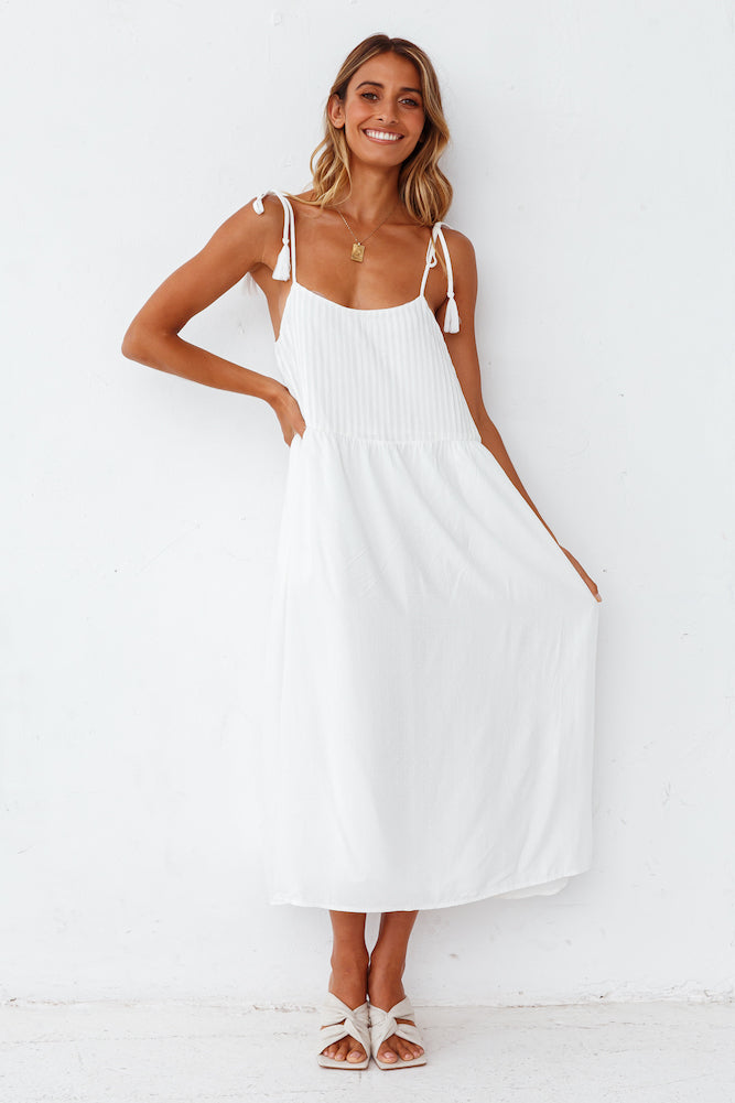 Genoise Midi Dress White