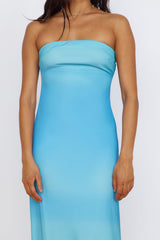 Infinite Light Midi Dress Blue